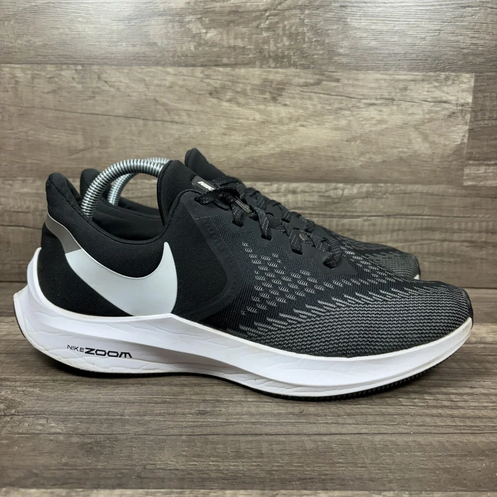 Nike Zoom Winflo Black Gray Womens US Size 11 EUR 43 AQ8228-003 Running Shoes